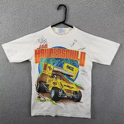 Vintage Jac Haudenschild Autographs 1995 USAC Sprint Car Racing Shirt Small • $22.67