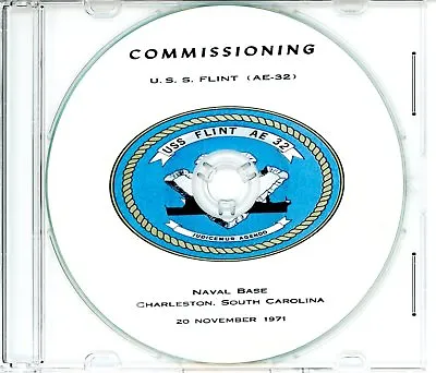 USS Flint AE 32 Commissioning Program 1971  Navy Plank Owners • $34.95