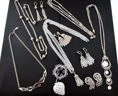 VTG Sarah Coventry Silver Tone Jewelry Lot All Signed Necklace Earrings Brooch • $28
