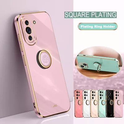 Plating Ring Stand Case For Huawei Y9S Y8P Y7A Y9 Prime Shockproof Phone Cover🔥 • £3.59