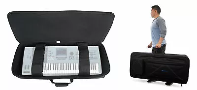 Rockville 61 Key Padded Rigid Durable Keyboard Gig Bag Case For YAMAHA MOTIF XS6 • $84.95