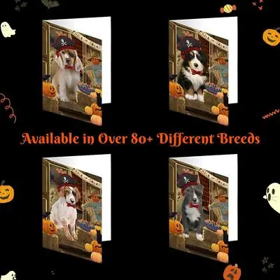 Halloween Trick Or Treat Dog Cat Photo Greeting Invitation Card Pack Of 10 • $43.99