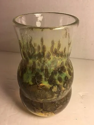 Tortoise Shell Glass Green/Brown  Signed Bill's 1991 Excellent Condition • $12