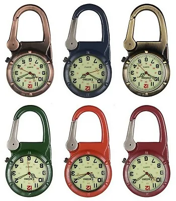 Entino Carabiner Clip On Sturdy FOB Watches Sports Hikers Doctors Military Style • £11.99