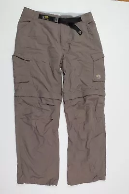 Mountain Hardwear Convertible Mesa Pants Mens Large Brown Nylon Classic Fit • $25.97