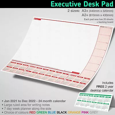 £8.99 • Buy Desk Pad With Week Planner & Calendar Note Pad Jotter ToDo Paper Notes ✔RED