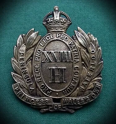 V. Scarce 18th Royal Hussars Officer's Pattern ~ British Army Military Cap Badge • £249.99