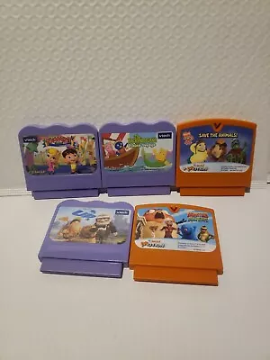 Vtech V-Smile Games Cartridges Lot Of 5- UP MONSTERS THE BACKYARDINES SAVE  ANI • $11.99