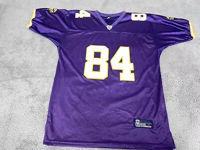 Vintage Randy Moss Reebok OnField Vikings Jersey Stitched Sz 56 NFL 84 Purple • $74.97