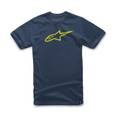 £23.49 • Buy Alpinestars Ageless Classic T-Shirt - Navy Blue/Yellow