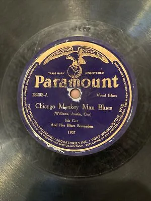$15.50 • Buy Race/Jazz/blues 78 Ida Cox On Paramount 12202 Chicago Monkey Man Blues