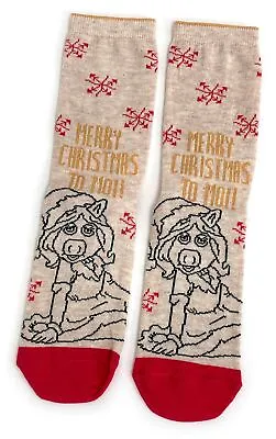 Ladies The Muppet Show Christmas Miss Piggy Socks 4-8 UK / 37-42 Eur / 6-10 US • £8.29