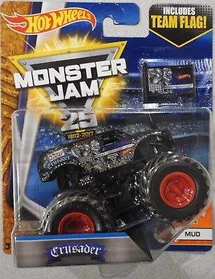 2017 Hot Wheels Monster Jam Crusader 1:64 Mud Series W/Flag • $9.99