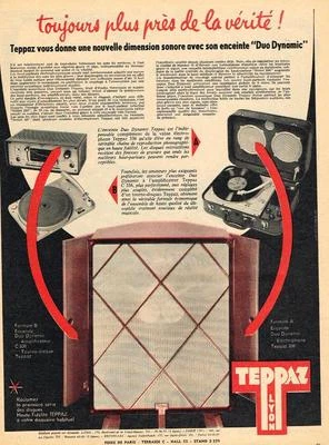 Tourne-Disque Ancien TEPPAZ - Années 60 - Testé Et Fonctionnel - Occasion