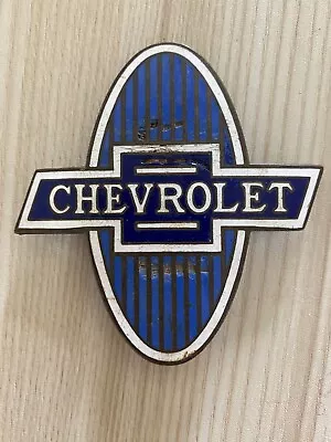 Vintage 1929-32 Chevrolet Radiator Logo Emblem Enamel Metal Rare Chevy GM • $27.89