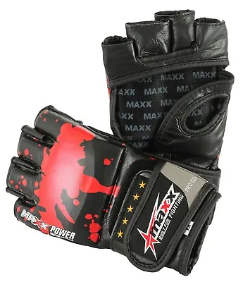 Boxing Mma Ufc Leather Boxing Gloves Grappling Gloves Bag Training Martial Maxx • £9.99