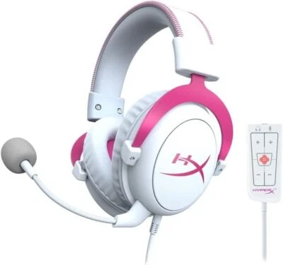 Cloud II Gaming Headset 7.1 Virtual Surround Sound Compatible Pink PS4/PC/Xbox/S • £105.95