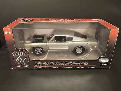 Highway 61  1968 Plymouth Barracuda Silver / Black 1/18 Diecast • $149.99