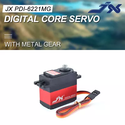 JX PDI-6221MG 4.8-6.0V  Large Torque Metal Gear Digital Core Servo For RC Car • $26.77