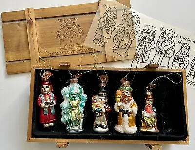 Thomas Pacconi Classics A Christmas Carol 5 Glass Ornament Set In Wooden Box • $22