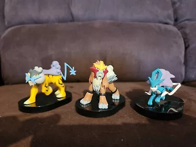 Pokemon 1/40 Tomy Zukan Figure Set Of 3 Raikou & Entei & Suicune • $9.50