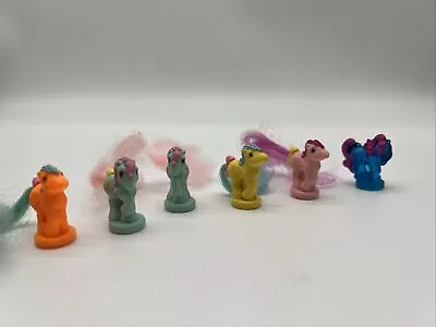 1980’s Vintage My Little Pony G1 Original Petite Mini Ponies Lot Of 6 Curly Tail • $29.99