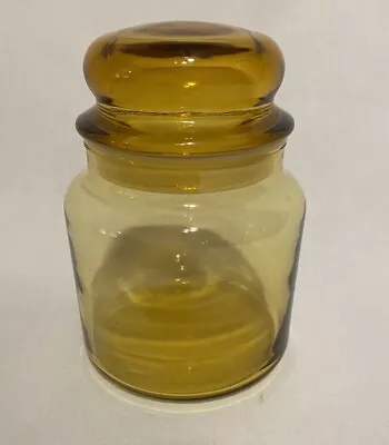 Light Amber Domed Lid Storage/Apothecary Jar 5.75 X 4.5  • $7