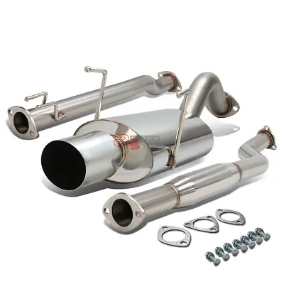 FOR 02-05 CIVIC Si EP3 K20A 4 OVAL MUFFLER STAINLESS STEEL CATBACK EXHAUST KIT • $138.98