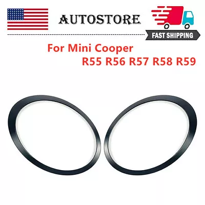 Headlight Trim Ring Left+Right For Mini Cooper R55 R56 2007-2015 Glossy Black AS • $24.95