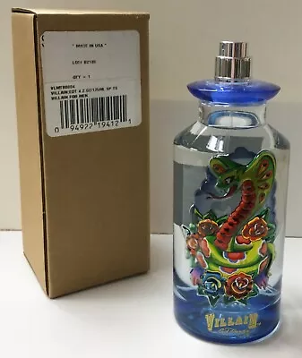 ED HARDY VILLAIN For Men Tester 3.4OZ • $28.64