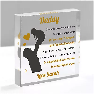 PERSONALISED I Love You Daddy Birthday Gifts From Daughter Son Baby Boy Girl • £9.99