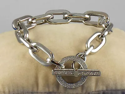 Michael Kors Stainless Steel CITYSCAPE CHAINS Chunky Link 8 7/8” Bracelet $145 • $89.99