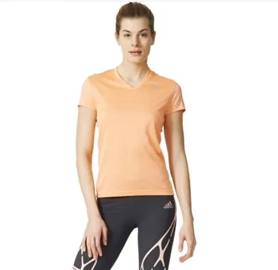 £13.49 • Buy Adidas Running Women's Response Short Sleeve Climalite T-shirt Sunglo AX6582