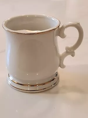 Vintsge Porcelain White Mustache Mug With Gold Trim From Japan  • $5