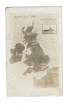 £7 • Buy H M S Royal Oak, Atlantic Fleet, Autumn Cruise 1925, Postcard
