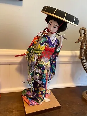 Vintage Japanese Kabuki Doll Musical Movement Fuji Girl Berman & Anderson NYC • $89