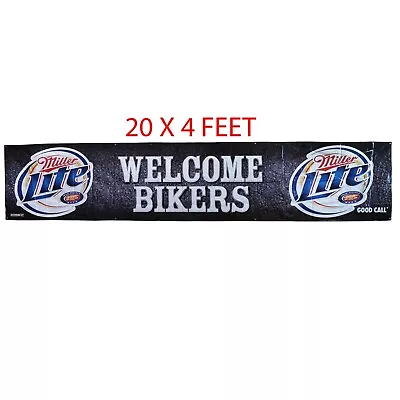 20 FOOT Miller Lite Welcome Bikers Banner 2007 Milwaukee WI • $195