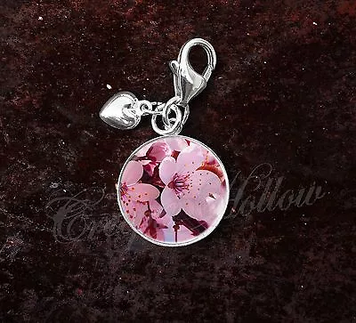 925 Sterling Silver Charm Cherry Blossom Flowers  • $36.50