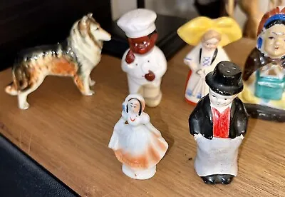 Lot Of 7 Vintage Figurines/Salt Pepper Porcelain Made In Japan • $64.89