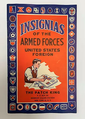 GENUINE VINTAGE WW2 Patch Booklet 'INSIGNIAS OF THE ARMED FORCES UNITED STATES'. • £7.95