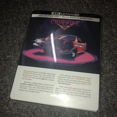 Christine 1983 (4K UHD + Blu-ray) Steelbook OOP  NO Digital Minor Dents 👀 • $39.99