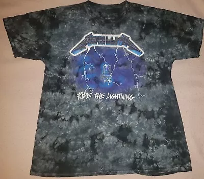 Authentic Metallica RIDE THE LIGHTNING Tie Dye Shirt XL Merch Traffic Tye Die • $15.99