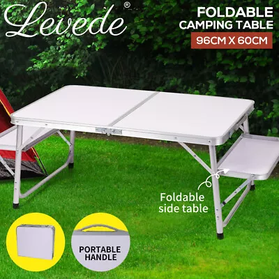 Levede Camping Table Folding Portable Outdoor Aluminium Foldable Picnic BBQ Desk • $49.99