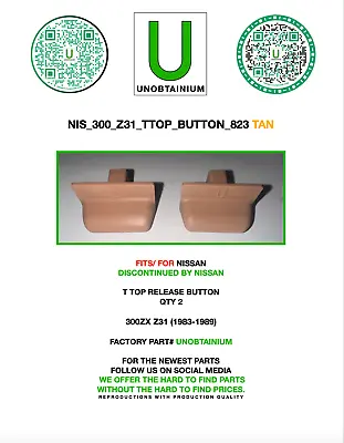 Fits/for Nissan 300zx Z31 (1983-1989) T Ttop Buttons Tan • $17.50