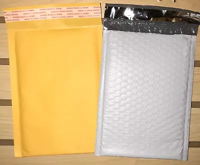 Choose Quantity 1-2000 Of Kraft Or Tuff Bubble Mailers All Sizes #0 #2 #000 6x10 • $6.71