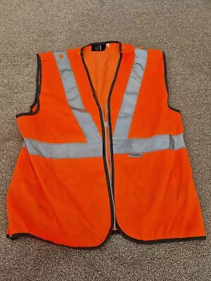 Wrexham & Shropshire Railway Orange Hi-vis Waistcoat Vest Jacket Top Mens M • £34.99