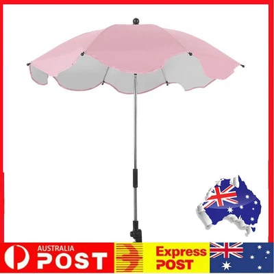 $20.89 • Buy Anti UV Baby Umbrella Waterproof Infant Stroller Sunshade Parasol (Pink)