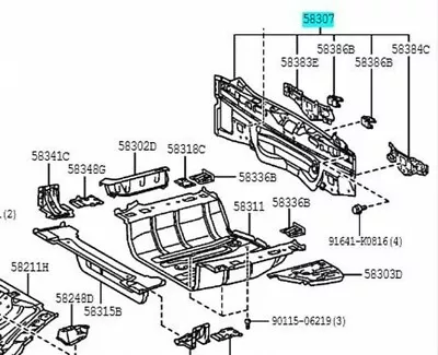 TOYOTA Genuine 58307-47060 Body Lower Back Panel SUB-ASSY PRIUS Plug In HYBRID • $955.79