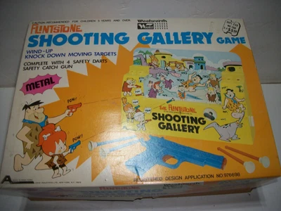 £202.89 • Buy Vintage THE FLINTSTONES SHOOTING GALLERY GAME Wind Up In Box NIB!!