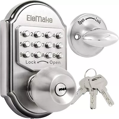 Mechanical Keyless Entry Door Lock Digital Code Keypad Knob Combination Deadbolt • $59.97